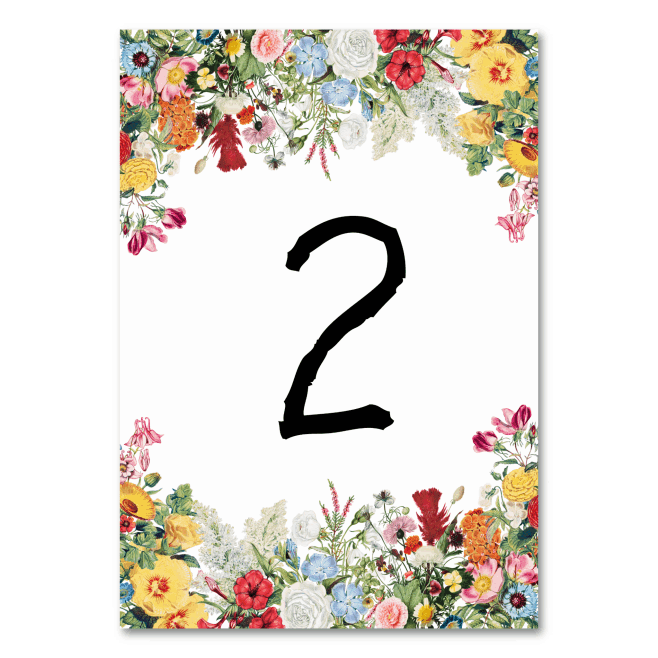 Floral Garden Colorful Flowers Wedding Invitations & Stationery